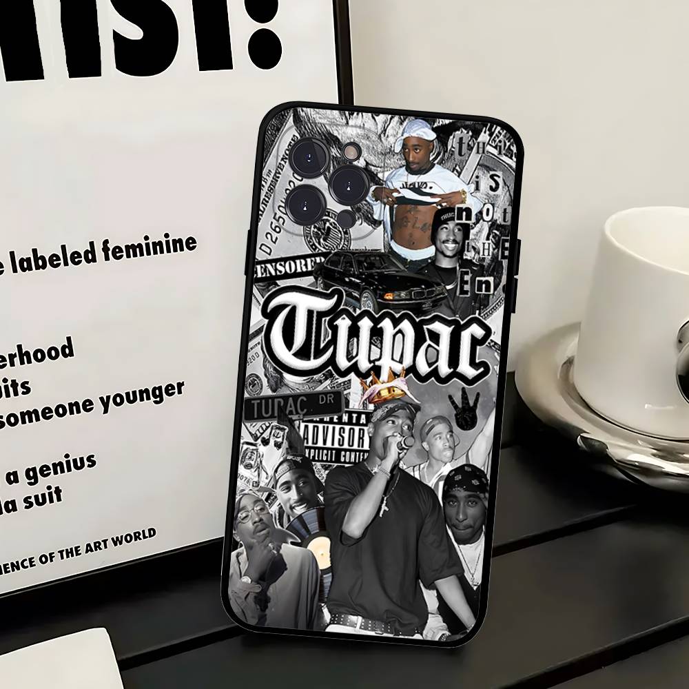 Rapper 2pac Singer Tupac 2 Phone Case For IPhone 17 16 Pro Max 15 14 13 12 11 Mini PLUS Cover