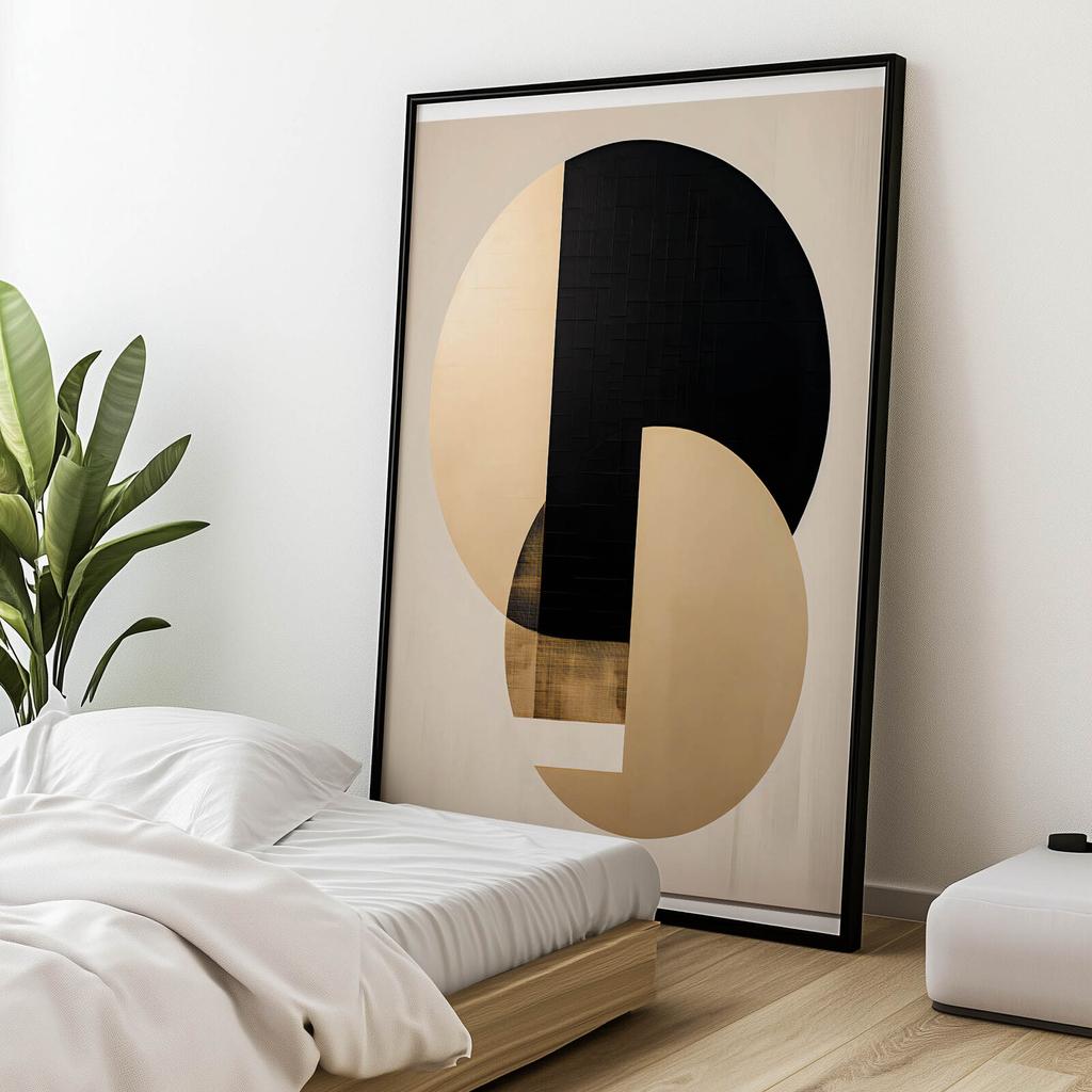 Interpenetrating Colors of Gold and Black Interpenetrating Colors of Gold and Black, 50X70 Cm, Frameless, Matte Paper 230 Gsm