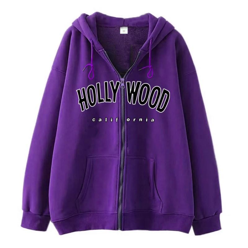 Mens Oversized Hooded Zip-Up Sweatshirt With Letter Print Casual Streetwear Fall