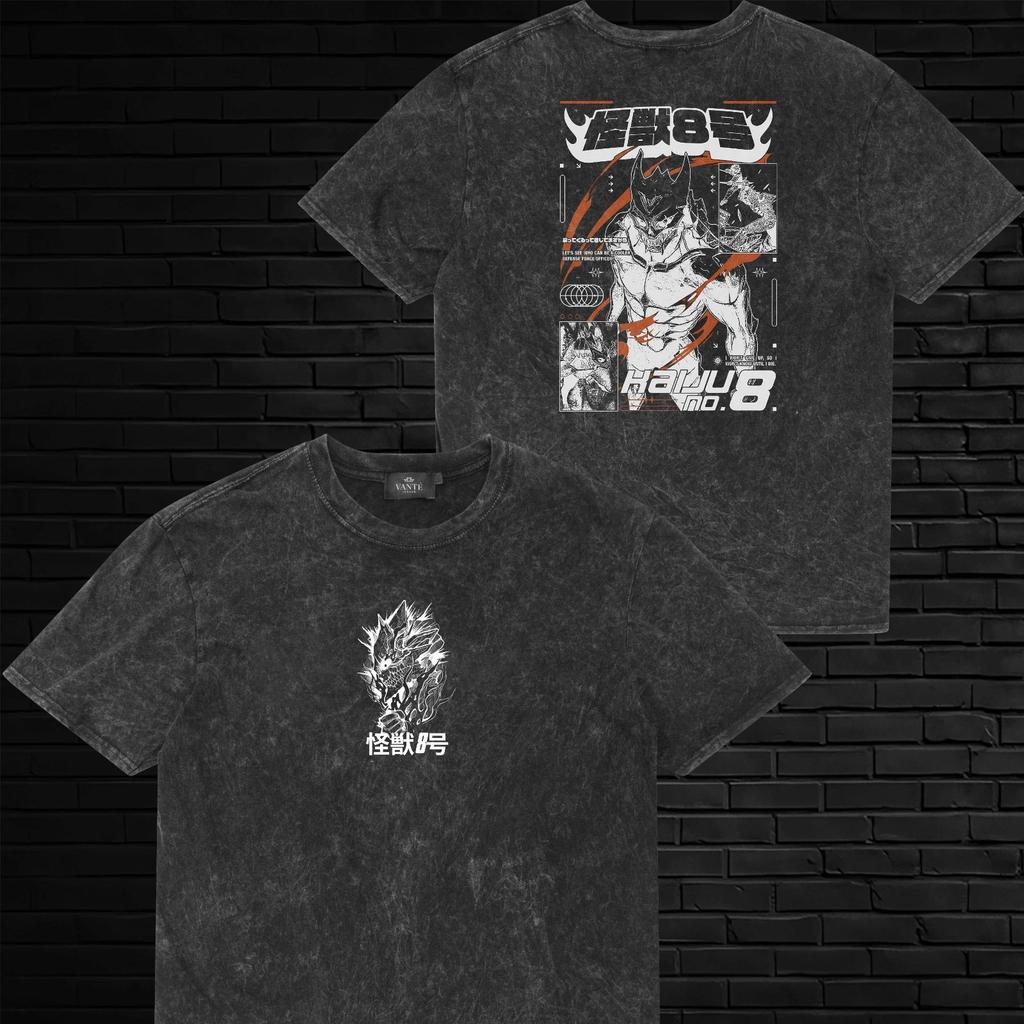 Мужская футболка Kaiju 8 Monster Stone Wash, футболка с графическим принтом Acid Wash, унисекс, хлопок, подарок