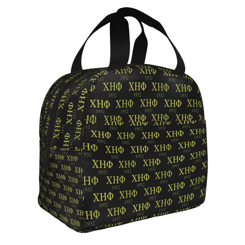 CHI ETA PHI Sorority Nurse 1932 Insulated Lunch Bags for Green and Yellow Resuable Cooler Thermal Bento Box Work School Travel