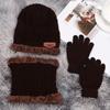 Mens Girl Knitted Winter Warm Neck Warmer Beanie Hat Hat Scarf Gloves Set And Neck Scarf