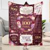 Vintage Anniversary Greetings Blanket Warmthful Decor Great for Seaside Bedding Bed for All Occasions Stylish Decor Gifts For Family Or Friends
