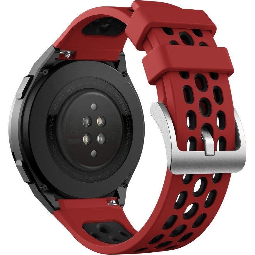 Silicone Strap for Huawei Watch GT 2e, Red / Black