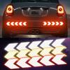 10pcs Car Reflective Arrow Sticker Safety Warning Sticker for Car Bumper Trunk Reflector Hazard Tape Car Styling Luminous Film