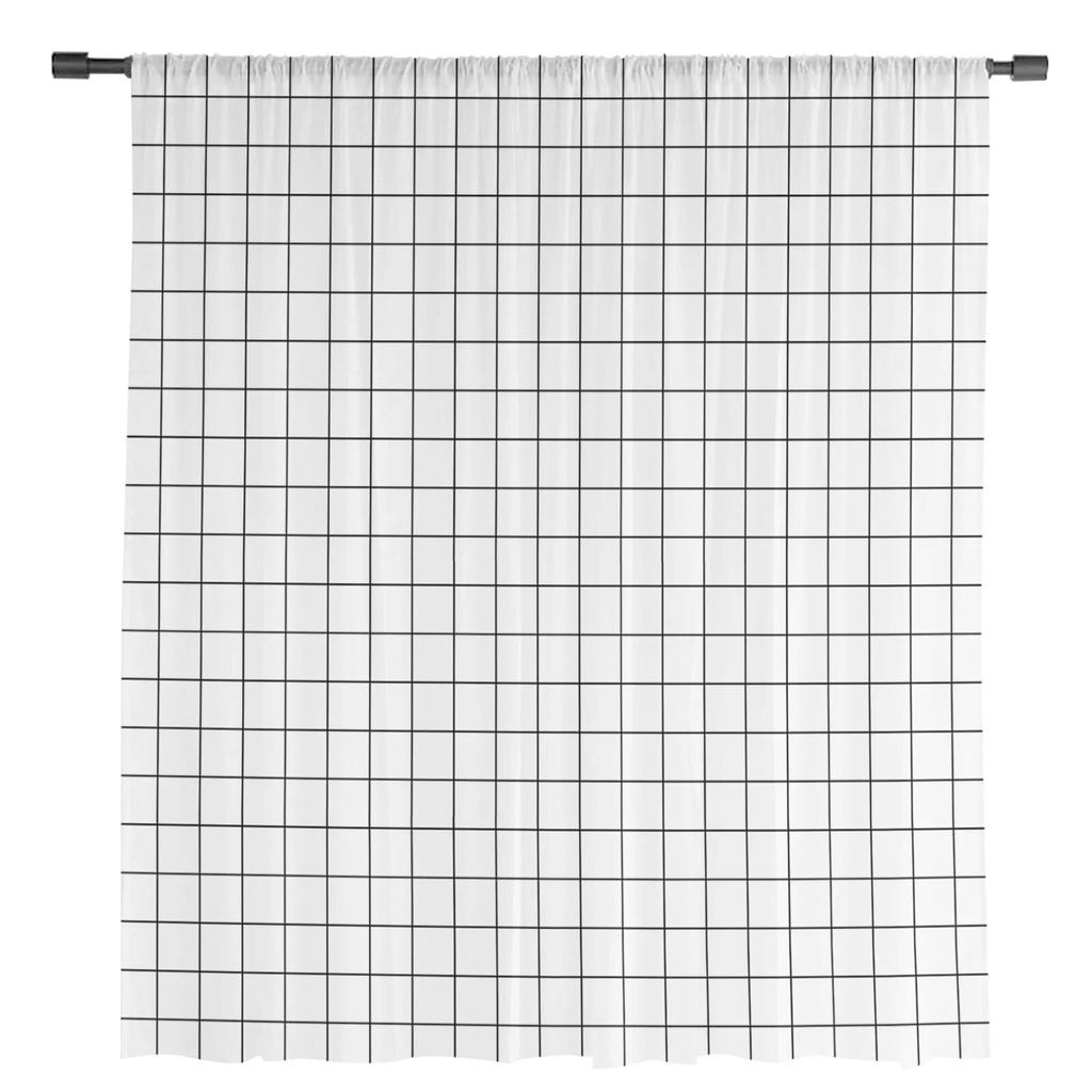 Nordic Modern Ethnic Sheer Curtains for Bedroom Living Room Voile Window Curtains Tulle Curtains for Kids Room