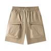 Quick Drying Workwear Shorts for Men, Loose Straight Leg Casual Pocket Five Quarter Pants for Men