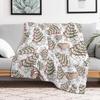 Christmas Candy Cane Print Blanket, Soft Microfiber Throw – Lightweight, Warm for Women, Kids – Holiday Gift for Boys, Teens
