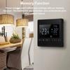 Black Anti-Freeze Function Electric Floor Heating Thermostat With 6 Programmable Modes Low Temperature Anti Freezing