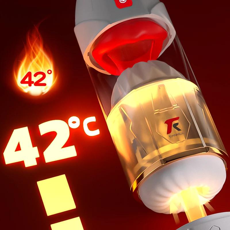 2025 Новый Мужской Автоматический Мастурбационный Кубок Взрослая Секс-Игрушка 18+ Лизание Сосание Вибрационный Тренажер Пениса Подогреваемый Мастурбатор для Мужского Анального Секса Машина