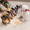 Simulation Puppy Plush Toys Cute Fluffy Plush Dog Doll Lovely Stuffed Poodle Pug  Birthday Gift
