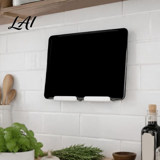 Bedroom Phone Mount Acrylic Tablet Wall Holder Universal Mounted Smartphone Stand Dock Cable And Charging Hole Organizer for Living Room Office