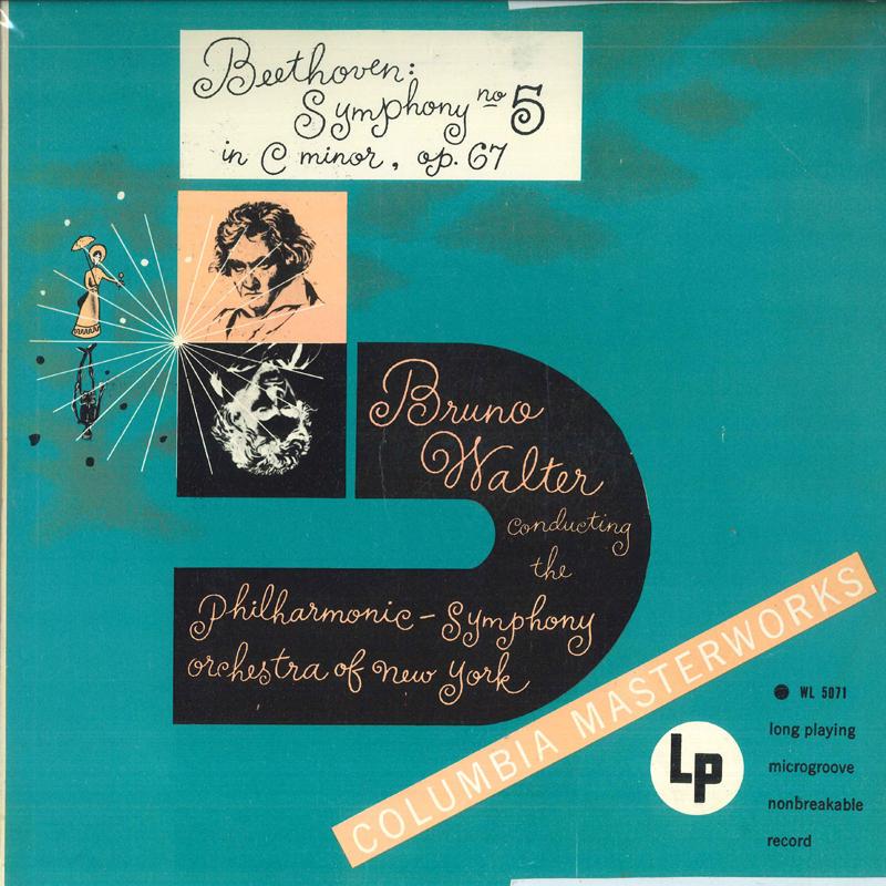 LP Record BRUNO WALTER PHILHARMONIC SYMPHONY Beethoven Symphony No.5 In C Minor WL5071 COLUMBIA Japan Classical Used