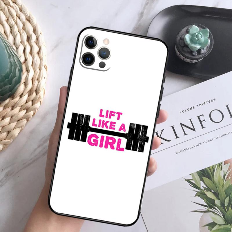 Фитнес Девушка Спортзал Мягкий Чехол Для iPhone 16 Pro Max 13 12 Mini XS Max X XR 11 15 Pro Max 14 Plus Задняя Крышка