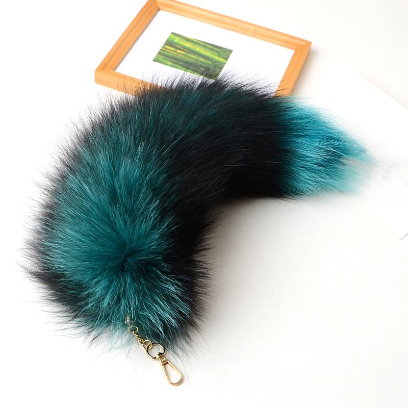 1pc Dyed Colorful Bag Cute Gifts Key Pendant Accessories Car Charm Wolf Fox Keychains Backpack Unisex Cosplay