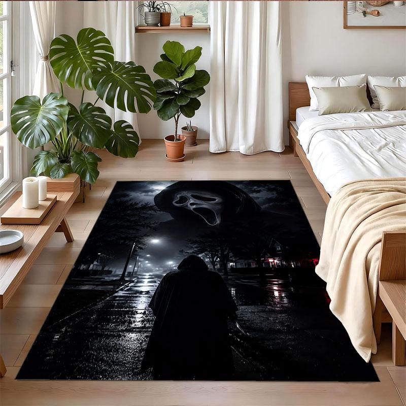 Crystal Velvet Rug Soft Non Slip Indoor Floor Mat Home DecorScream Ghostface