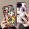 INS Акварельный Цветочный Чехол Для iPhone 17 Pro Max Ударопрочный Мягкий Силиконовый Бампер Чехол Для iPhone 16 15 Pro Max 14 13 11 16E 17E