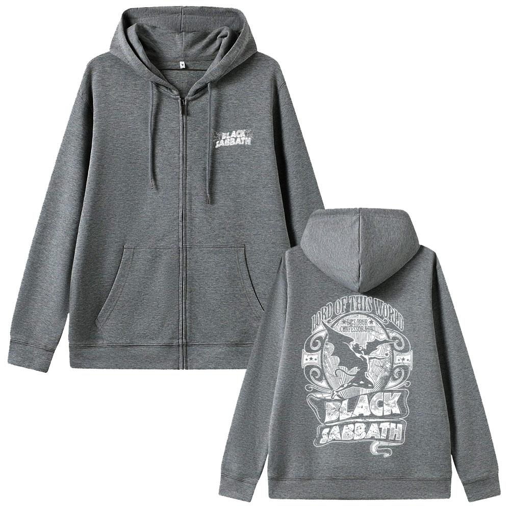 Хеви-метал рок-группа Black Sabbath Оззи Осборн Master of Reality Lord of This World Толстовка на молнии Мужская винтажная куртка