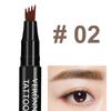 Жидкий карандаш для бровей с кисточкой с четырьмя вилками. Профессиональный водостойкий, устойчивый к поту карандаш для бровей. Стойкий макияж. Легко окрашивается. Четкость бровей.