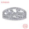 Классическое кольцо Lindon из стерлингового серебра 925 пробы с цирконом, женские украшения, свадебное обещание, подарок для вечеринки