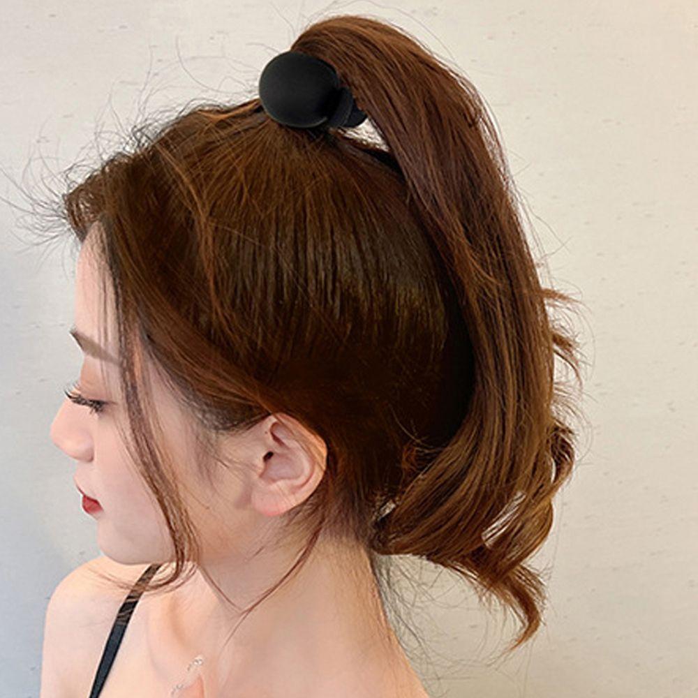 Solid Color Korean Style Hair Clip Girls Hairpin Small Hair Claw Ponytail Holder Fixed Artifact