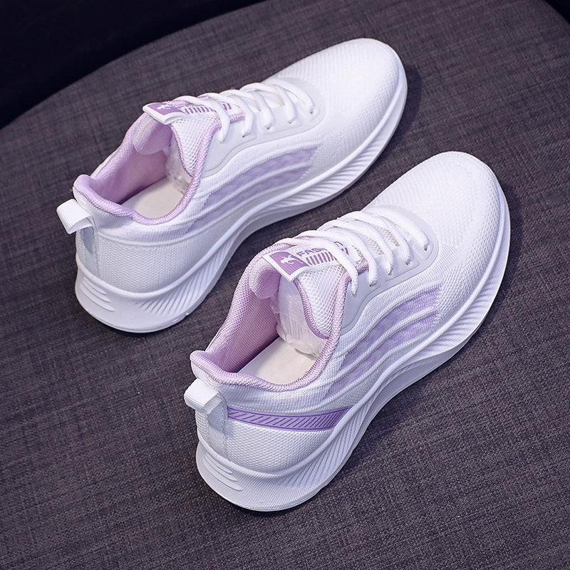 Flying Woven Women's Shoes 2025 Spring and Summer New Foreign Trade Casual Soft Sole Lightweight Mother Travel Shoes Breathable Sports Shoes
