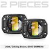 Flush Mount 3 inch LED Work Light Pods White Yellow Fog Light Off Road 4x4 Driving Running Lamp For Jeep Lada SUV ATV RV 12V 24V