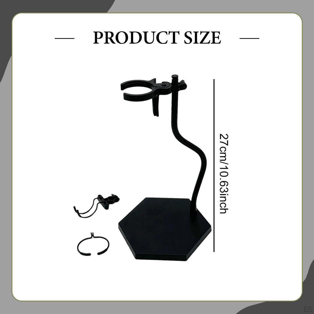 Action Figure Display Stand Base with Clips Doll Holder for 15-30cm