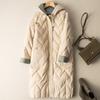 Loose Warm Fashion Jacket Women's Winter Knitted Wool Hooded Down Jacket
