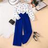 Girl's Clothes Spring Summer Autumn Children's Clothing New 7-12 Years Old Children's Love Print Long Sleeve + Trousers Set