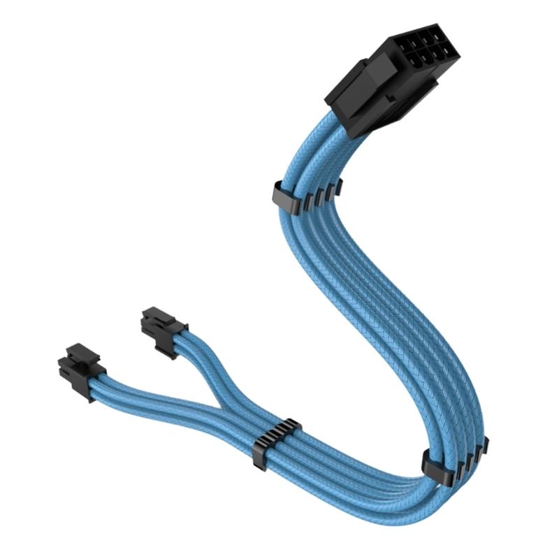 11.8inch CPU 8pin Male to 4+4pin Detachable Male Power Adapter Cable For Modular