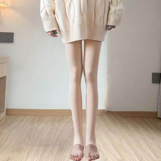 Женские зимние колготки с эластичной плюшевой подкладкой, однотонные, со средней талией, сохраняющие тепло, короткая юбка, платье, подходящие к низу, леггинсы, женские колготки
