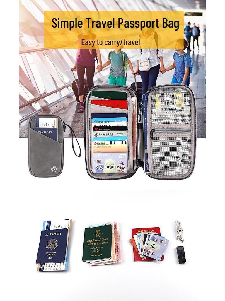 RFID Blocking Multi-Function Passport and ID Holder