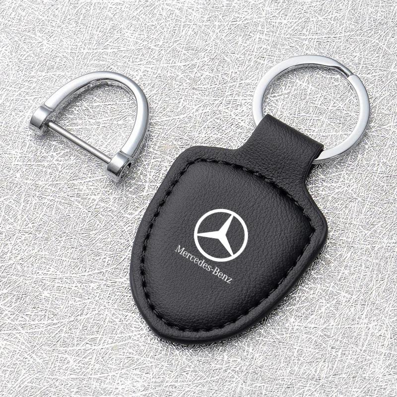 TSCEY1 New 2025 Leather Car Accessories Key Keychain Anti-lost for Mercedes Benz A C E S Class Series GLK CLA GLA GLC GLE CLS SLK AMG S