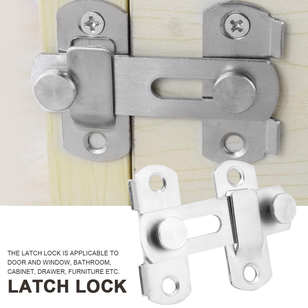 Stainless Steel Latch Lock for Window Cabinet Pet Cage Sliding Door Accessorries