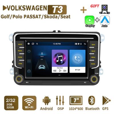 2Din автомобильный радиоприемник Android для Volkswagen Golf 5 6 Polo Passat B6 B7 Jetta Caddy Touran универсальный мультимедиа Carplay навигация GPS 2+32 ГБ