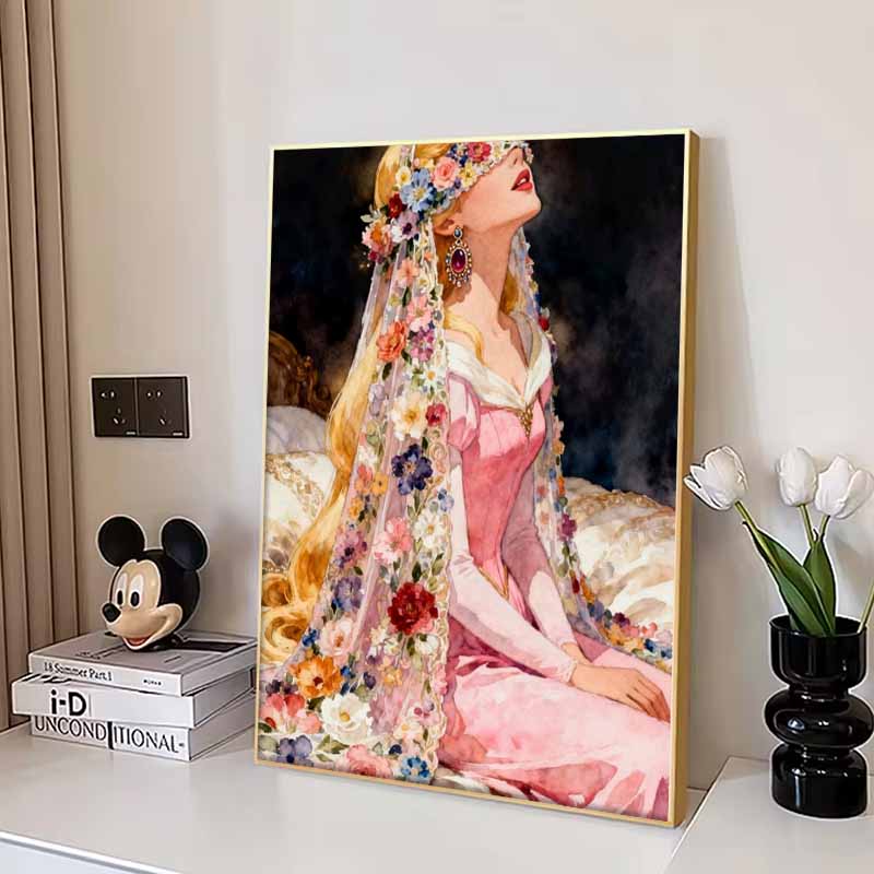 Disney 5D DIY Алмазная живопись Спящая красавица Аврора Акварельная иллюстрация Вышивка Мозаика Крестик Декор для дома Подарки Поделки