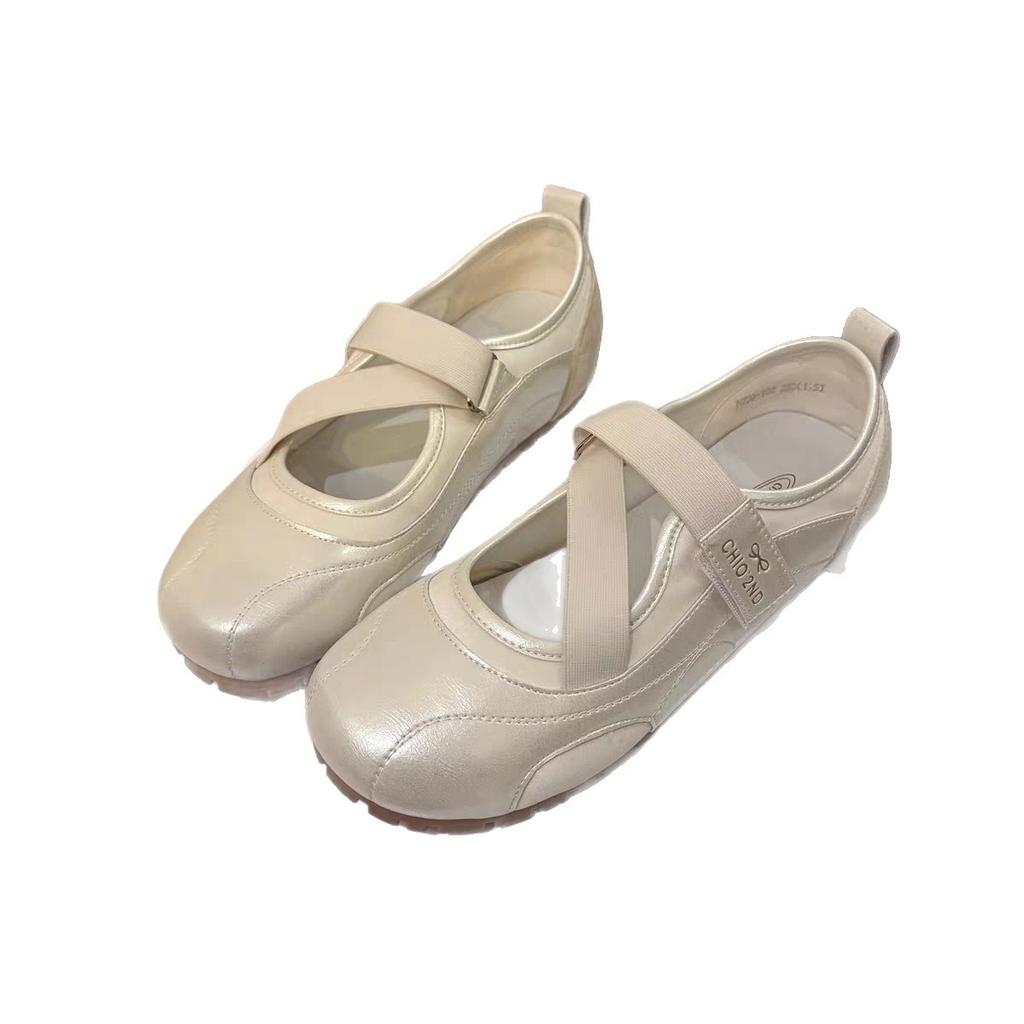 Popular Ballet Mary Jane Shoes Women's Summer 2025 New Versatile Flat-bottomed Shallow Mouth Single Shoes Simple German Training Shoes