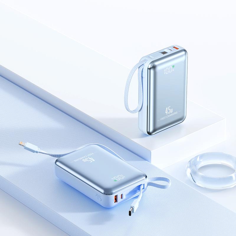 Для ноутбука 20000 мАч 45 Вт Power Bank Портативный 10000 мАч Кабель USB C Быстрая зарядка Мобильный Внешний аккумулятор Для iPhone Samsung Xiaomi