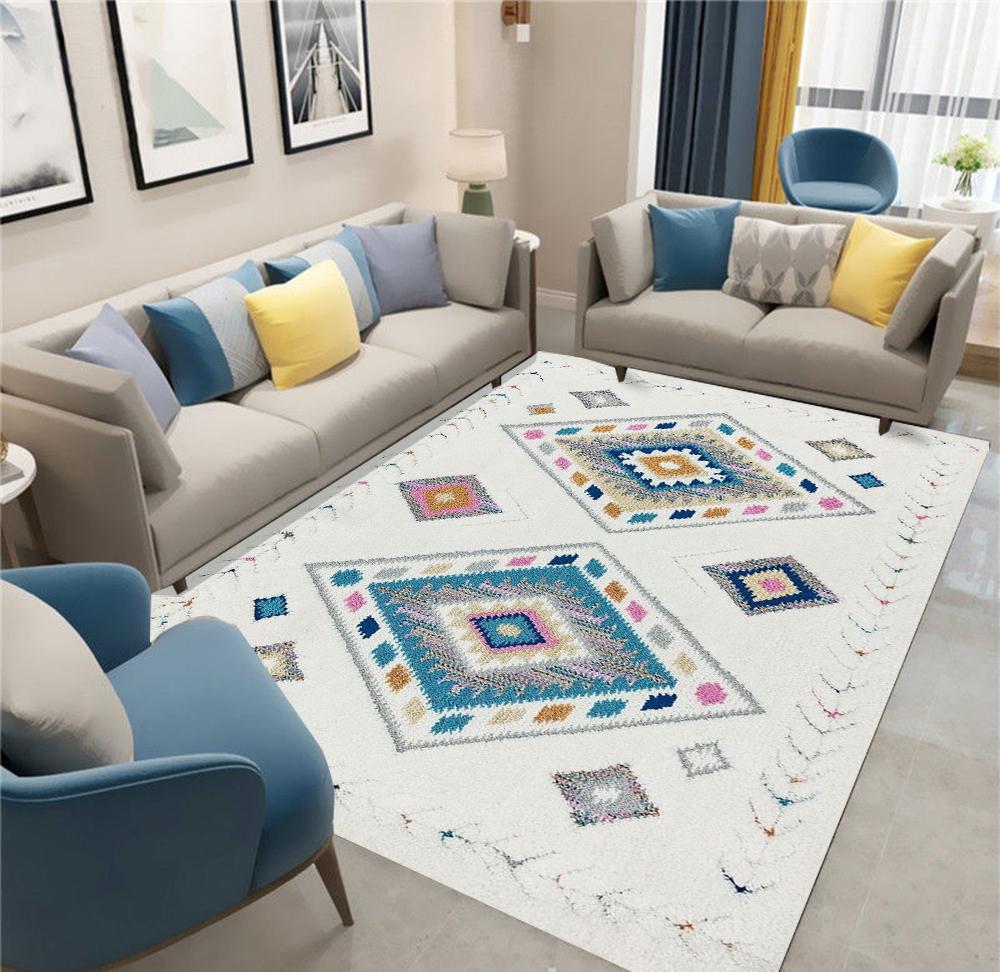 Марокканский богемный стиль Ковер Гостиная Диван Спальня Придверный коврик Нескользящий Мультяшный Каваий Домашнее украшение Коврик для девочки