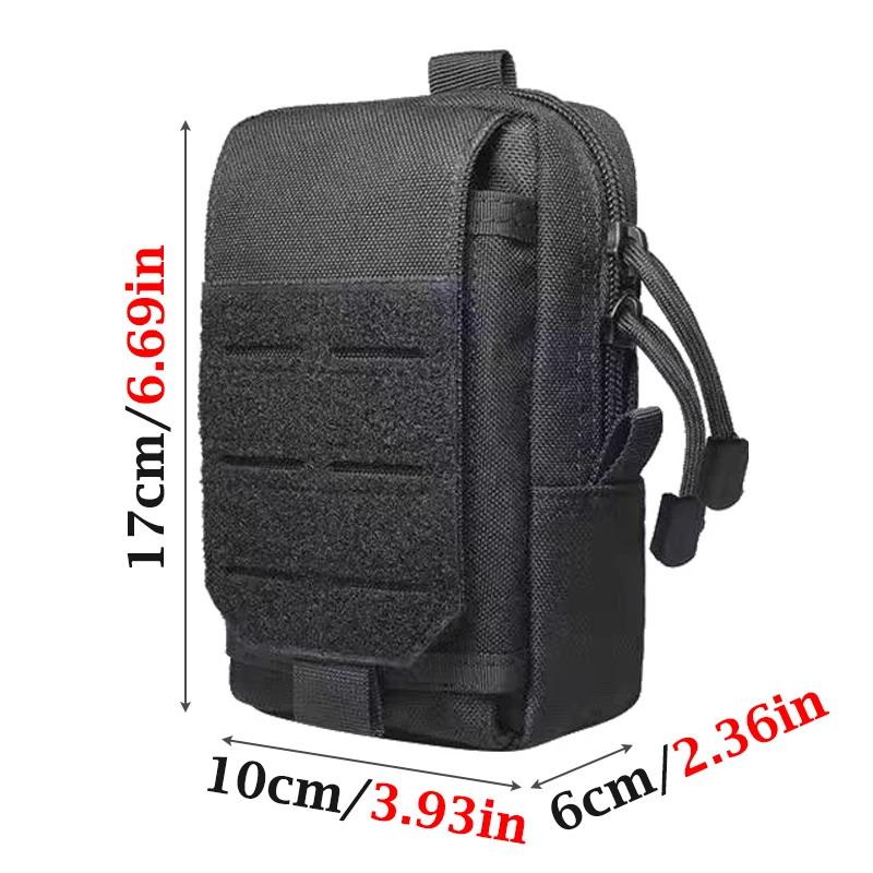 Тактическая подсумка Molle Поясная сумка Мужская уличная сумка для EDC инструментов Органайзер для полезных гаджетов Нагрудный подсумок Кошелек Чехол для мобильного телефона
