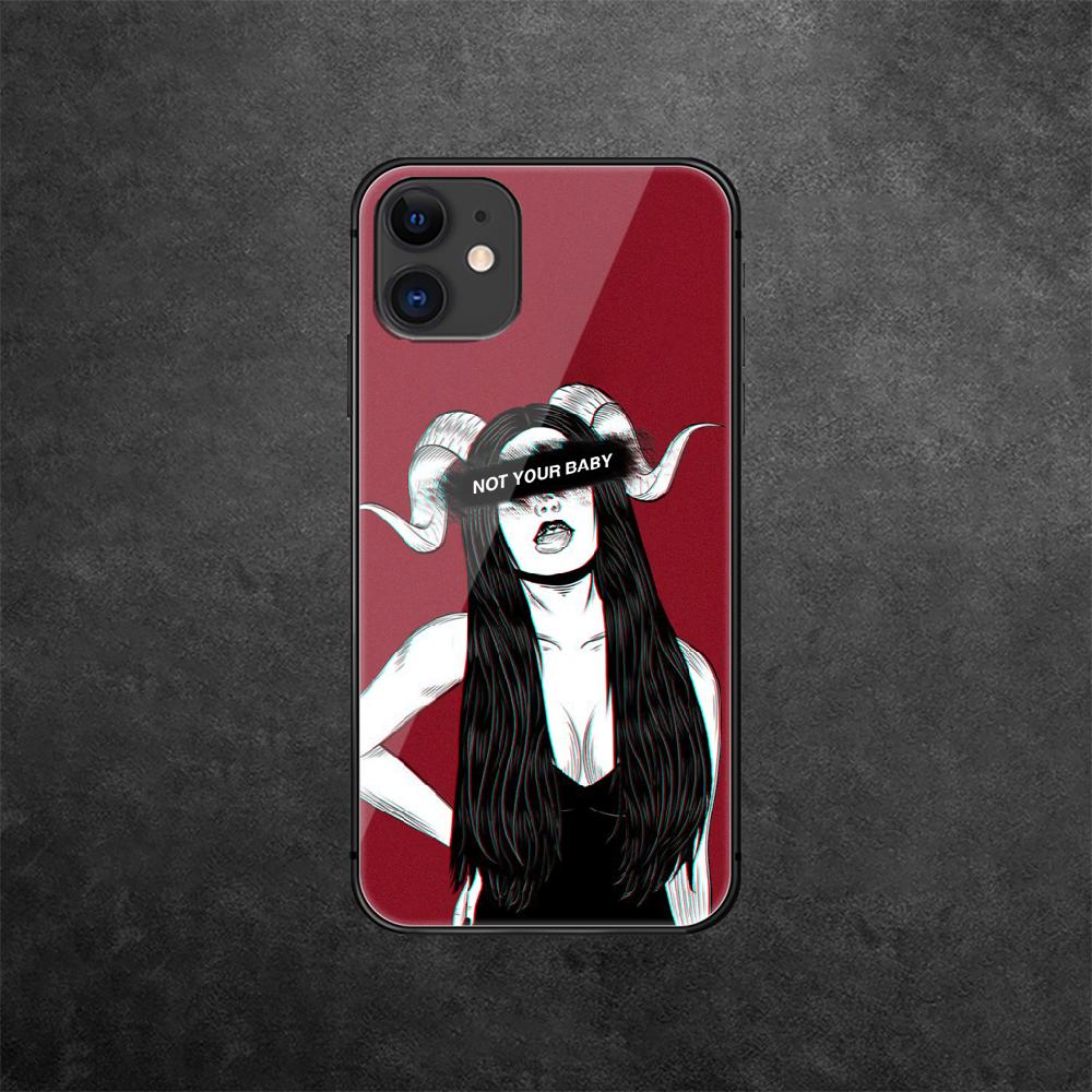 Сексуальный чехол для телефона из закаленного стекла с дьяволом для iPhone Samsung Galaxy OnePlus Oppo Xiaomi Redmi Note SA 7 8 9 10 11 12 13 14 20 21 22 53 Pro Max Plus Ultra