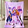 Custom Text Flannel Throw Blanket, Lightweight Cozy Bed Sofa BlanketKpop Demon Hunters