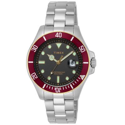 Harborside Watch Кварцевые 10 АТМ Водонепроницаемые Минеральное Стекло Черный Циферблат TW2V27400 Мужские [Оригинал]