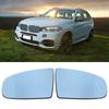 1 Pair Left & Right Door Side Heated Wing Mirror Glass for BMW X5 E70 2008 2013 Blue