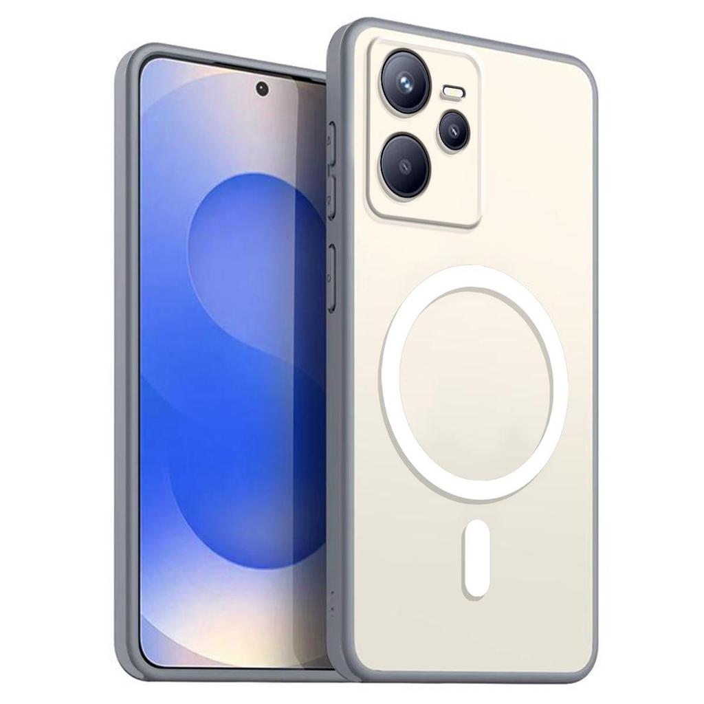 Магнитный железный кольцевой чехол для телефона для realme C35, Narzo 50A Prime Матовый мягкий ТПУ Ударопрочный чехол