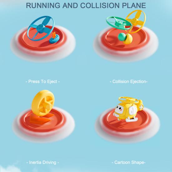 Airplane Baby Boy Interactive Parent-Child Game Indoor Outdoor Airplane Bamboo Dragonfly Cartoon