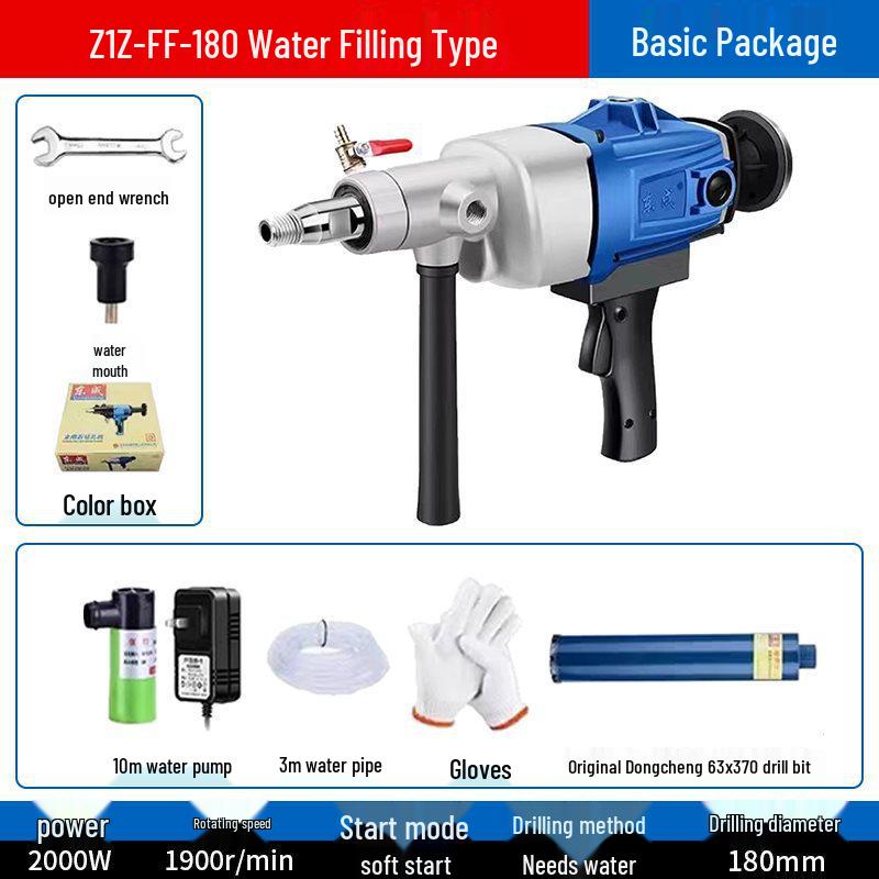 Diamond Core Drill for Concrete AC Vent Openings - Light-Duty Benchtop High-Power Machine