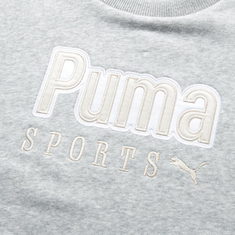 Puma Вышитый логотип с буквами для бега, спорта, фитнеса, повседневная американская толстовка с капюшоном, женские толстовки серого цвета 626169-04