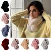 Faux Rabbit Fur Plush Neck Scarf Solid Color Neckerchief Wrap New Neck Warmer Winter